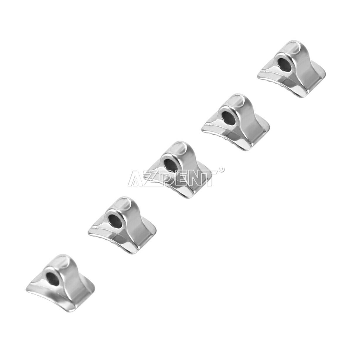 20XAZDENT Dental Orthodontic Lingual Buttons Direct Bond Eyelet Rectangular Base