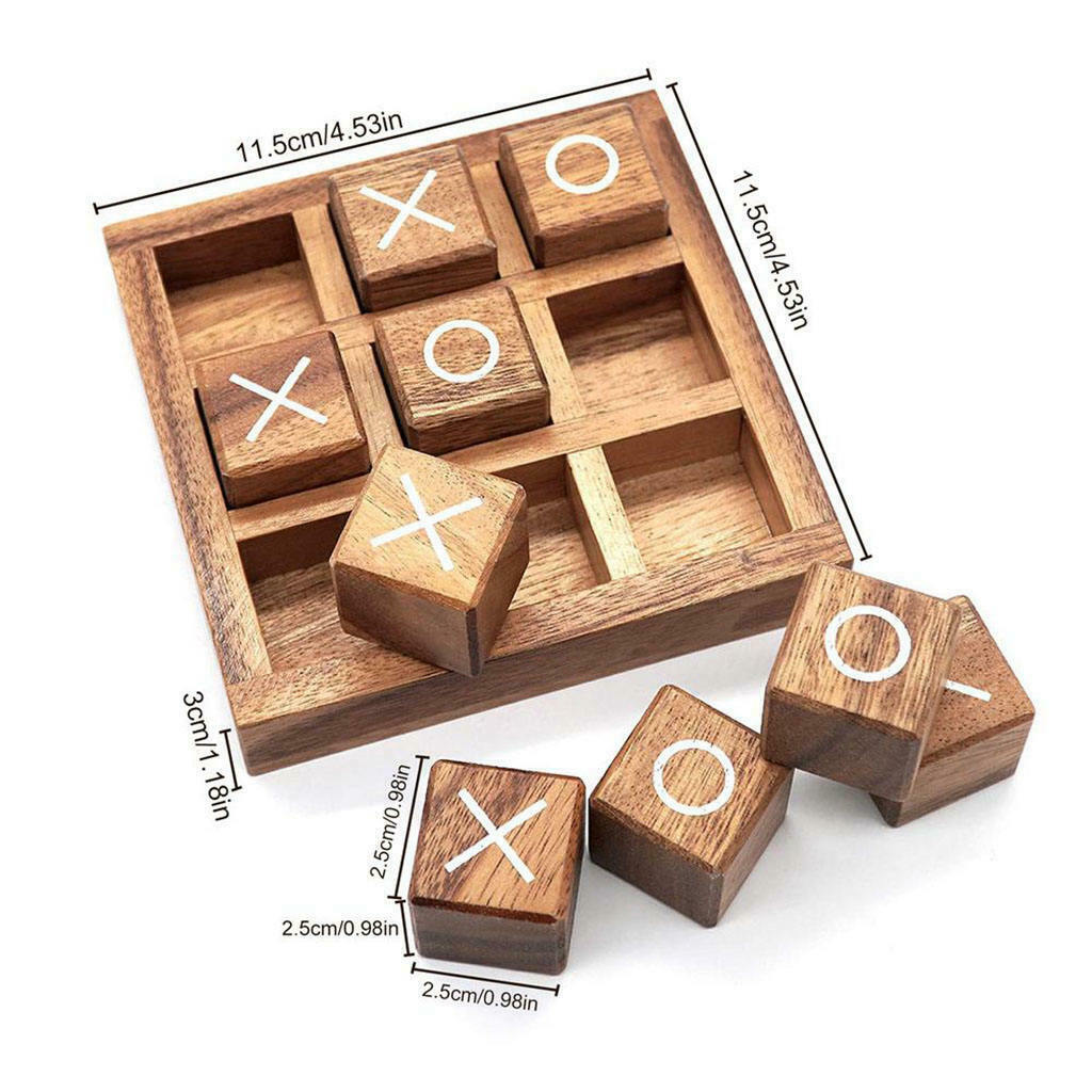 Traditional Wooden Tic Tac Toe Play Set