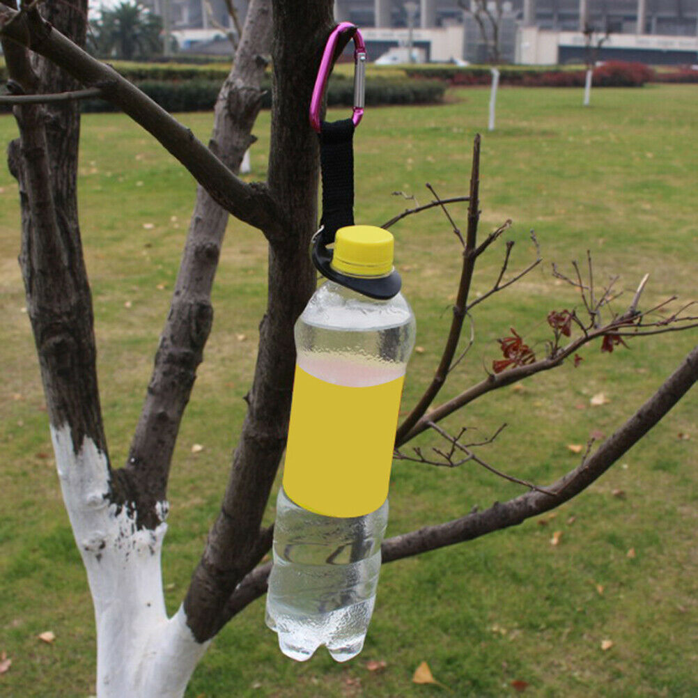 Hiking Water Bottle Holder Hook Belt Clip Aluminum Silicone Carabiner Key.l8