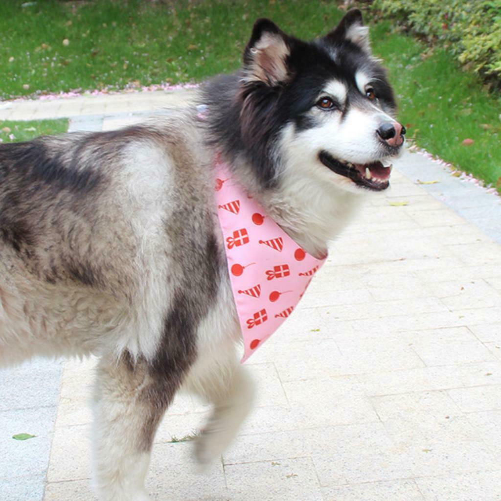 Dog Cat Triangle Scarf Cat Puppy Washable Saliva Towel For Dog Cat Pink-S
