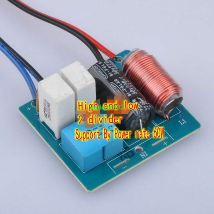 1pcs 60W 3KHz 2-Way Audio crossover Speaker Frequency divider Home Audio part