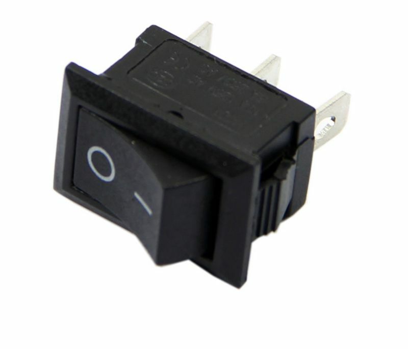 5PCS 3 Pin Terminal Snap-in On-Off Black Boat Switch Rocker AC 6A/250V 10A/125V