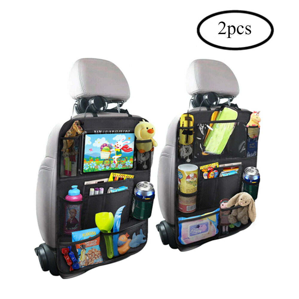 Portable Car Seat Back Organizer Multi-Pocket Storage Bag Tablet Holder Tidying