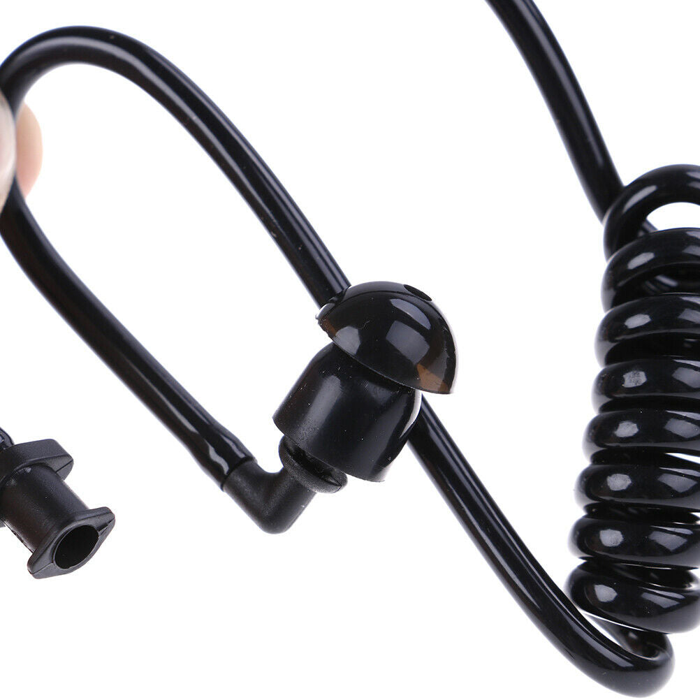 Black replacement coil acoustic air tube earplug for radio earpiece headse Fx