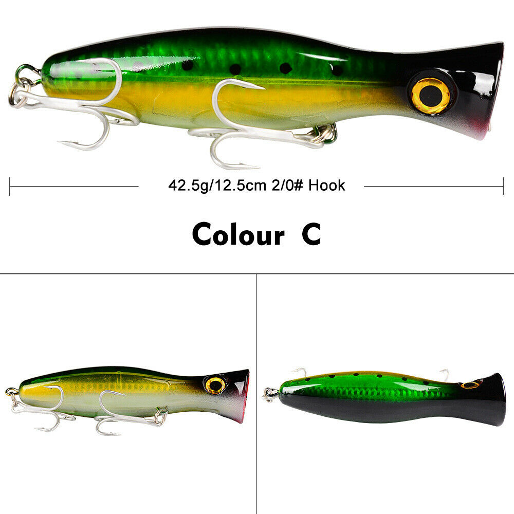 6pcs Popper Fishing Lures Baits Trolling Bluefish Big Game Tuna Sea Fly Lures s
