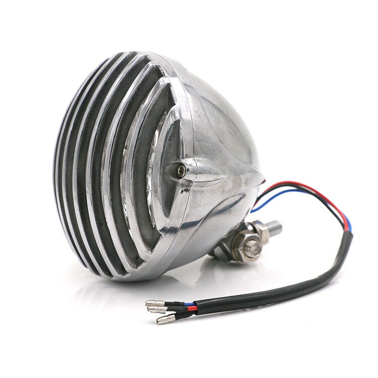 Polishing Grill Retro Headlight Lamp For Dyna Fatboy Shadow Cafe Racer Choppers