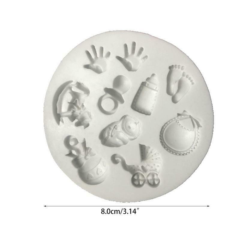 Silicone Fondant Candy Mold Baby Feet Candy Cupcake Mould Baby Shower Decoration