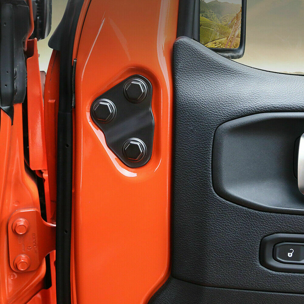 Pair Door Screw Protector Accessories Covers Trim For Jeep Wrangler JL 2018-2021