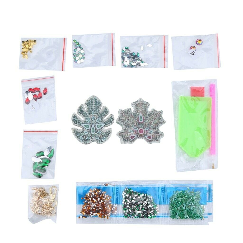 Full Drill Special Shaped Diamond Painting Key Ring Keychain Pendant Decors