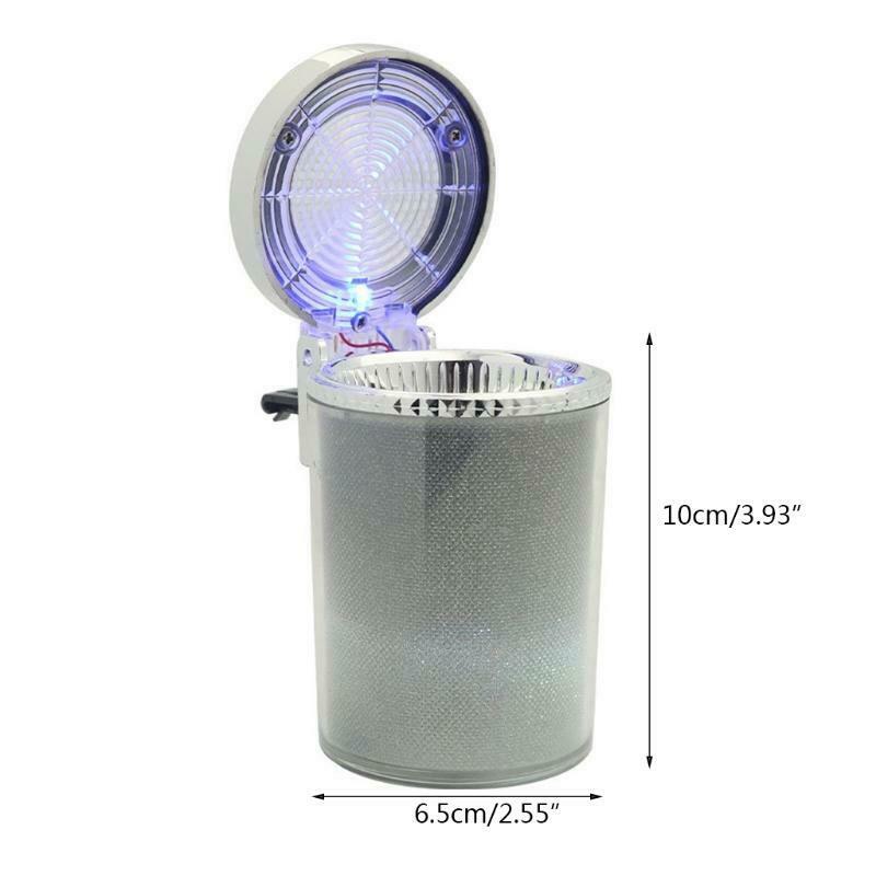 Creative LED Luminous Color Light Ashtray with Lid Simple Design Decorative Tray