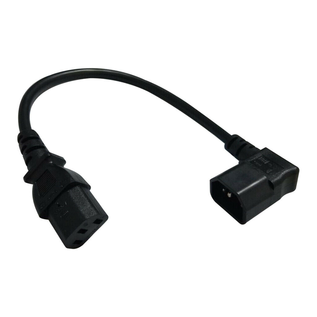 New C14 Male Right Angle to C13 Female Power Convertor 0.98ft Replace Part
