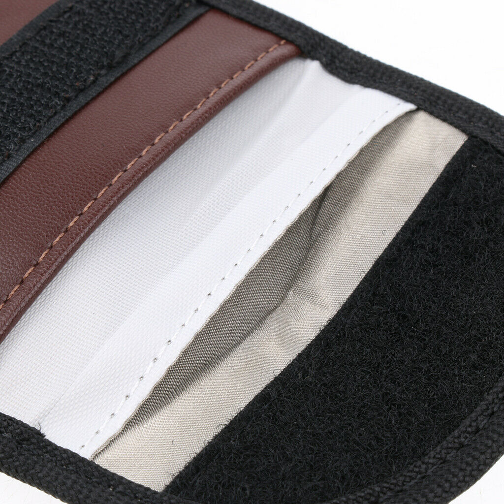 Signal Shielding Blocker Bag Key Fob Blocking Pouch Anti Hacking Security Brown
