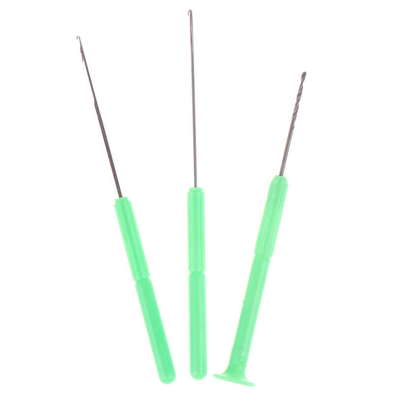 3Pcs/lot Fishing Rigs Needle Kit Bait Needle Set Hook Drill Boilie Stringer BDA