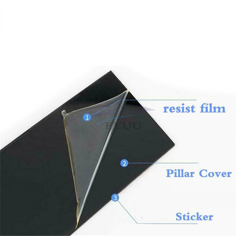 6 × Car Front Rear Side Door Window Black Decoration Strip For Kia Forte 2019-21