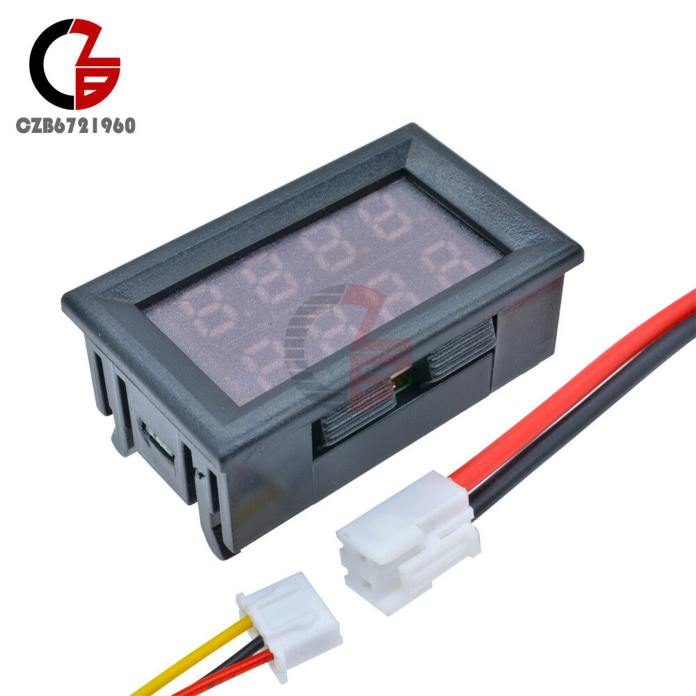 Blue+Red LED DC 0-200V 10A Voltmeter Ammeter Amp Dual Digital Volt Meter Gauge