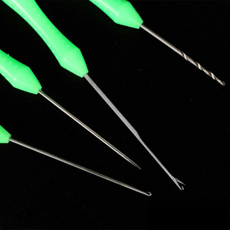 4Pcs Fishing Rigs Needle Kit Bait Fish Pellet Needle Set Hook Drill Hold.l8