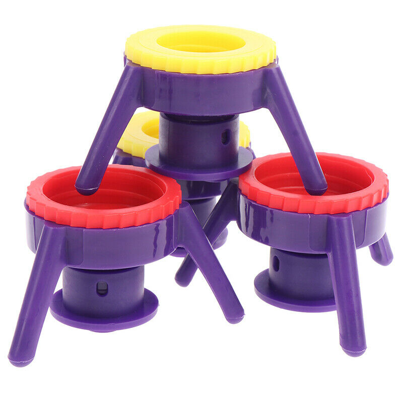 6Pcs Bottle Cap Stand Plastic Bottle Holder Shampoo Bracket Leakproof Caps SBDA
