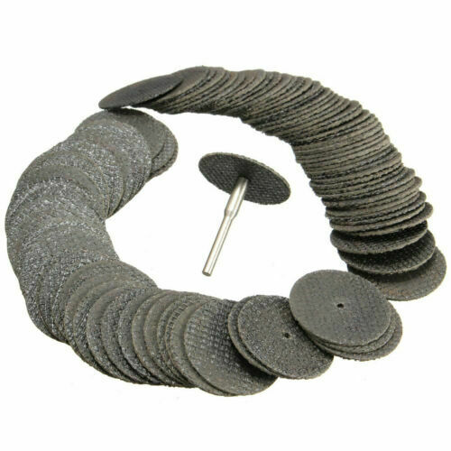 100pcs 32mm Fiberglass Reinforced Cut Off Wheel Discs Rotary Tool With Mandrel