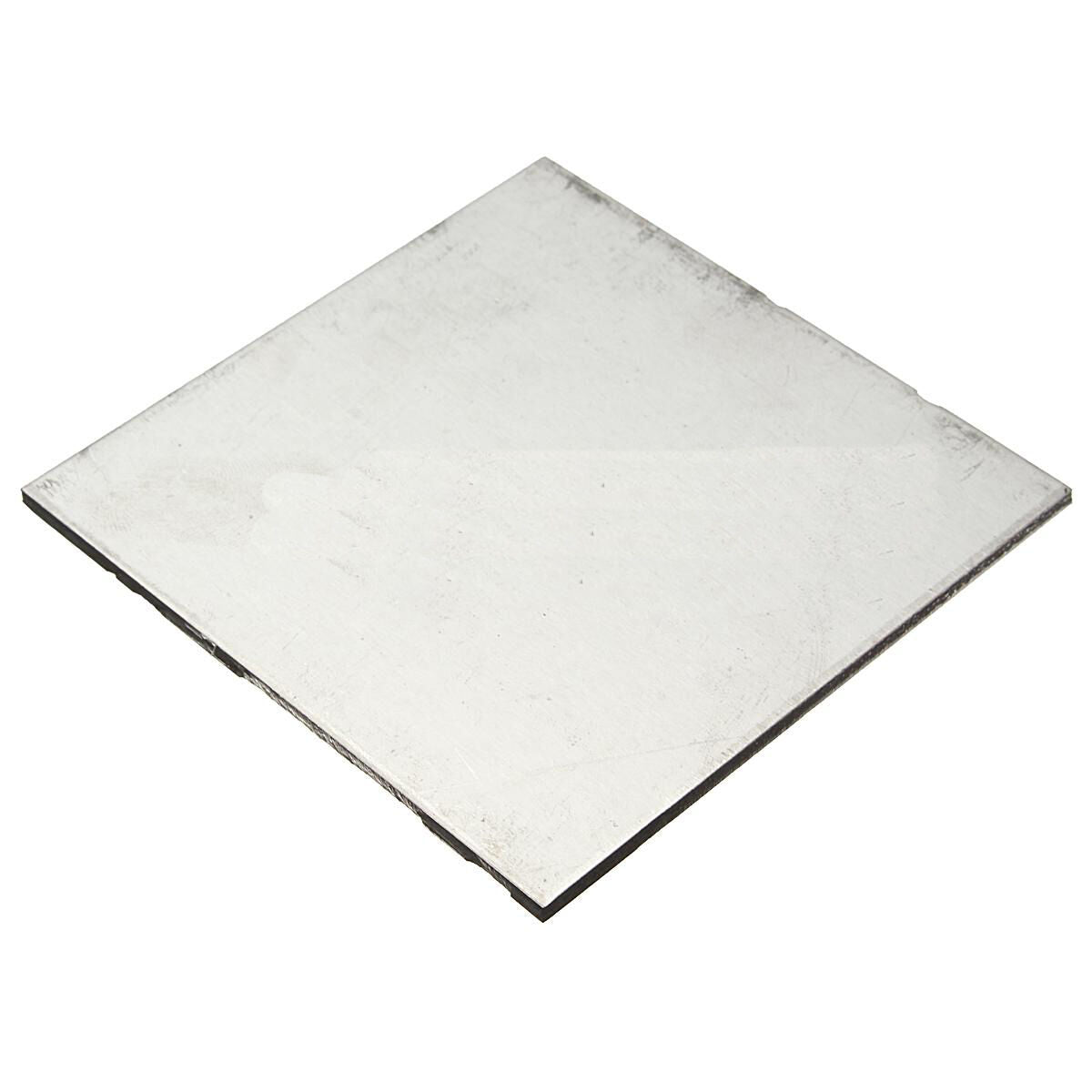 Sliver Titanium Ti Metal TA4/Gr5 Grade 5 Titan Plate Sheet 3mm x 100mm x 100mm