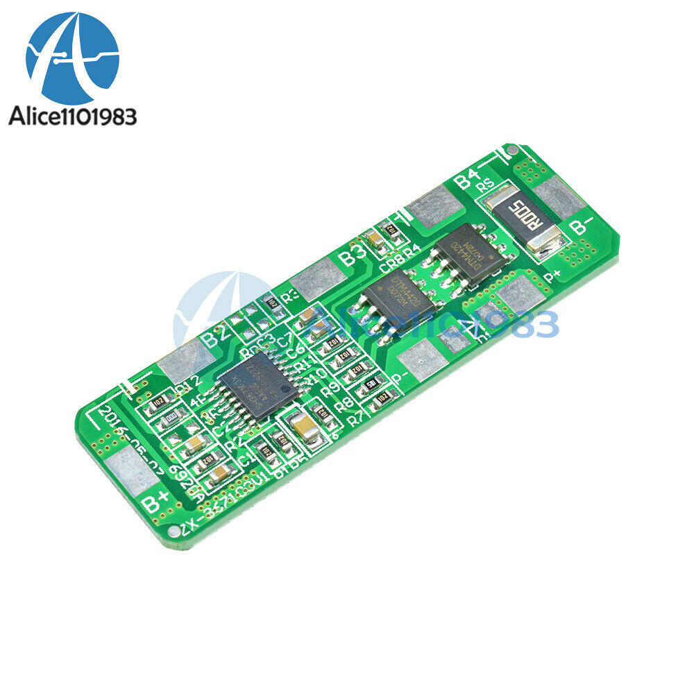 4A-5A PCB BMS Protection Board for 4 Packs 18650 Li-ion lithium Battery Cell 4S