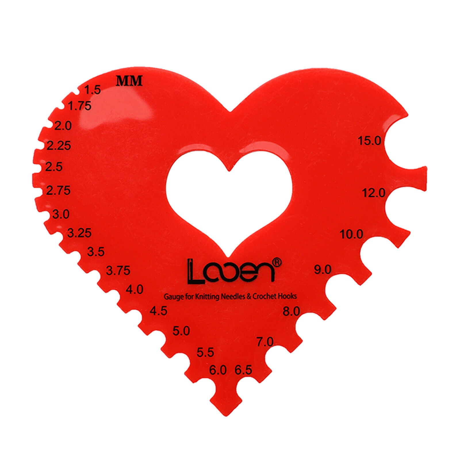 Knitting Accessories Heart Shaped Crochet Gauge Counter Density Sth Tools