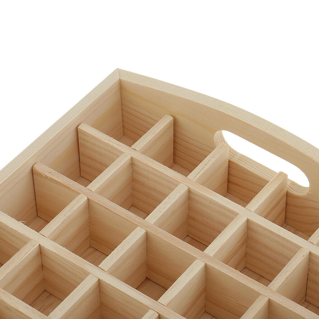 Essential Oil Box Wooden Organizer Large Wood Storage Case Holds 30 Bottles