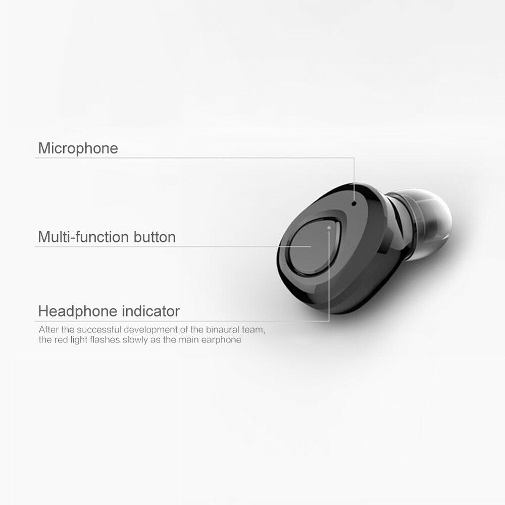 1pc X18 TWS Bluetooth Headset 5.0 Double Ear Mini Wireless with Charging Box