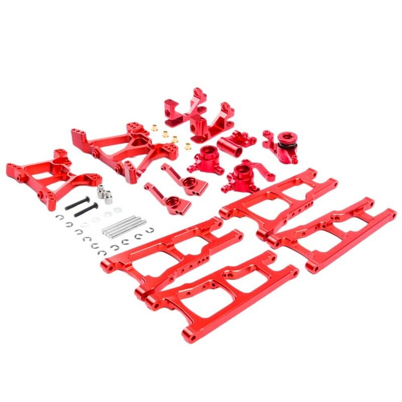 W001 Upgrade Metal Chassis Arm C Seat Rear Stub Axle Parts Kit for Traxxas SLAE3
