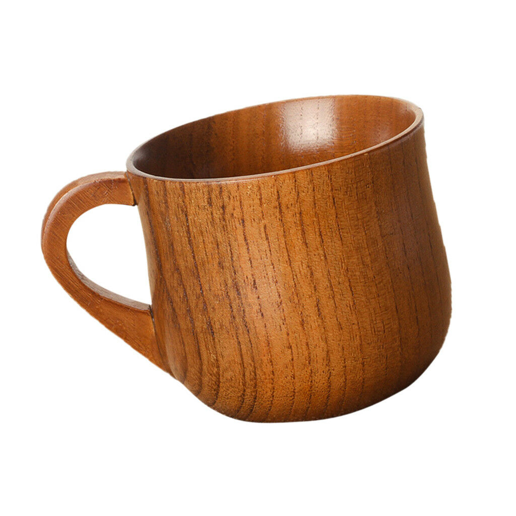 Natural Wooden Coffee Cup Beer Milk Juice Mug Primitive Handmade 7.5cmx6.8cm