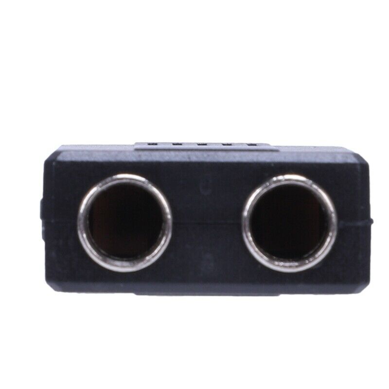Black 6.35 1/4" Male to Dual Female Mono Y Cord PA Audio Cable Adapter K2X7X7