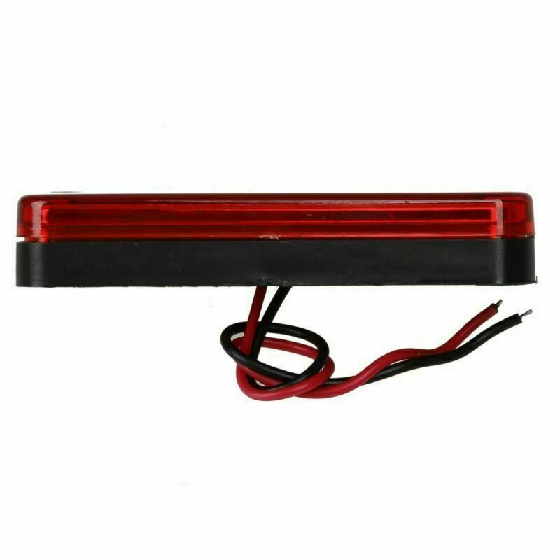 4x Red 8-LED Side Marker Lights RV Truck Trailer Clearance Light Waterproof 12V