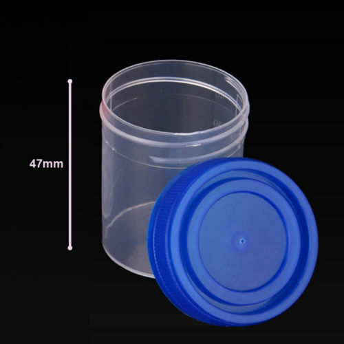 5PCS 40ML Specimen Cups Containers Sterile Jars Leakproof 1.5oz Graduated NEW