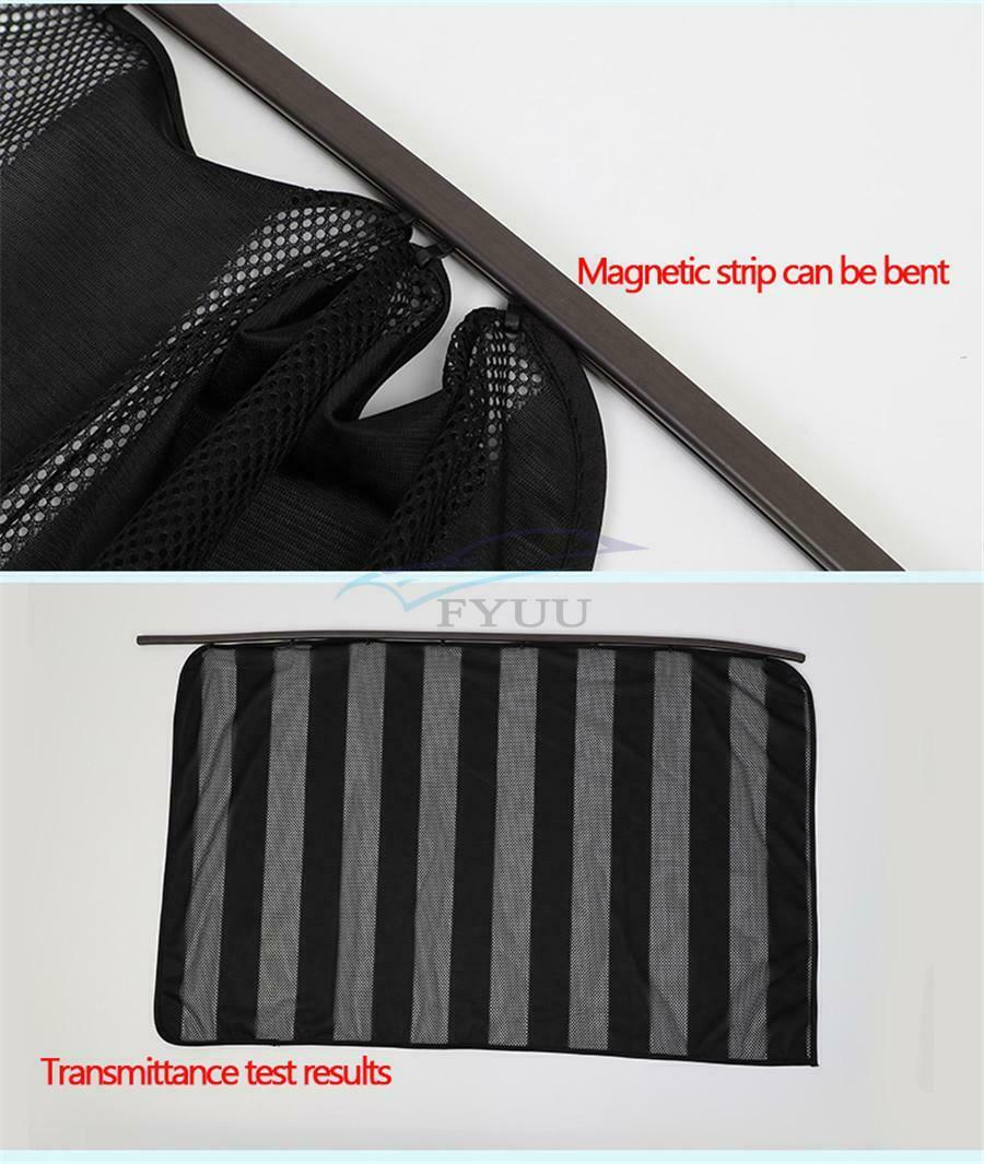 4Pieces 80×50×20cm/78×50cm Polyester Anti-UV Car Front&Back Row Sunshade Curtain