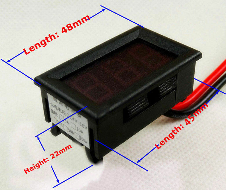 DC 20A Shunts Digital LED Ammeter Amp current Tester Meter green 12v 24v Car S99