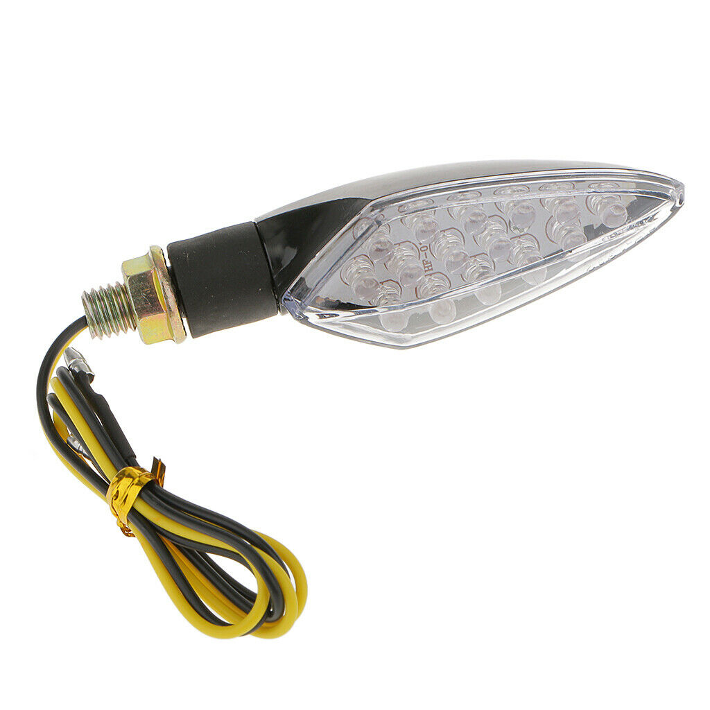 Pair 15 LED Motorcyclye Turn Signal Motor Flashing LED Indicator Light