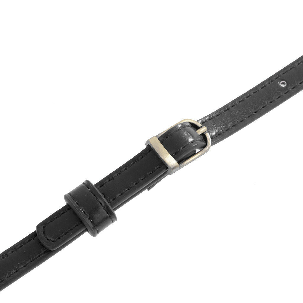 Adjustable Skinny 1cm Leather Handbag Shoulder Bag Straps Replacement Black
