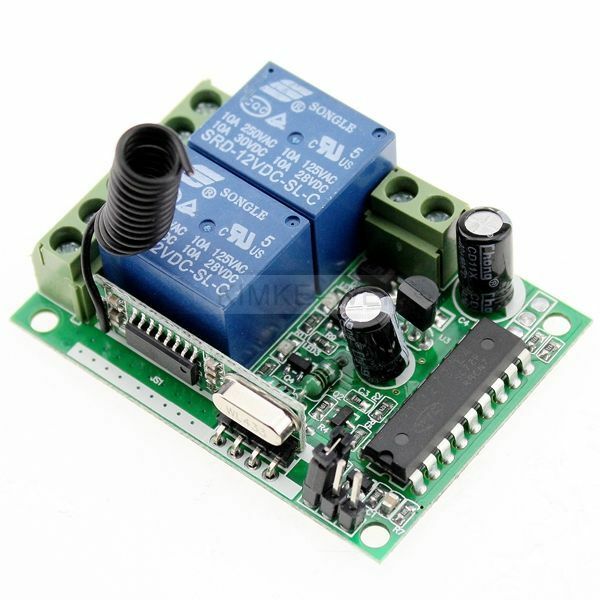 4 Channel Wireless RF Remote Control with 2 Receivers 433MHz