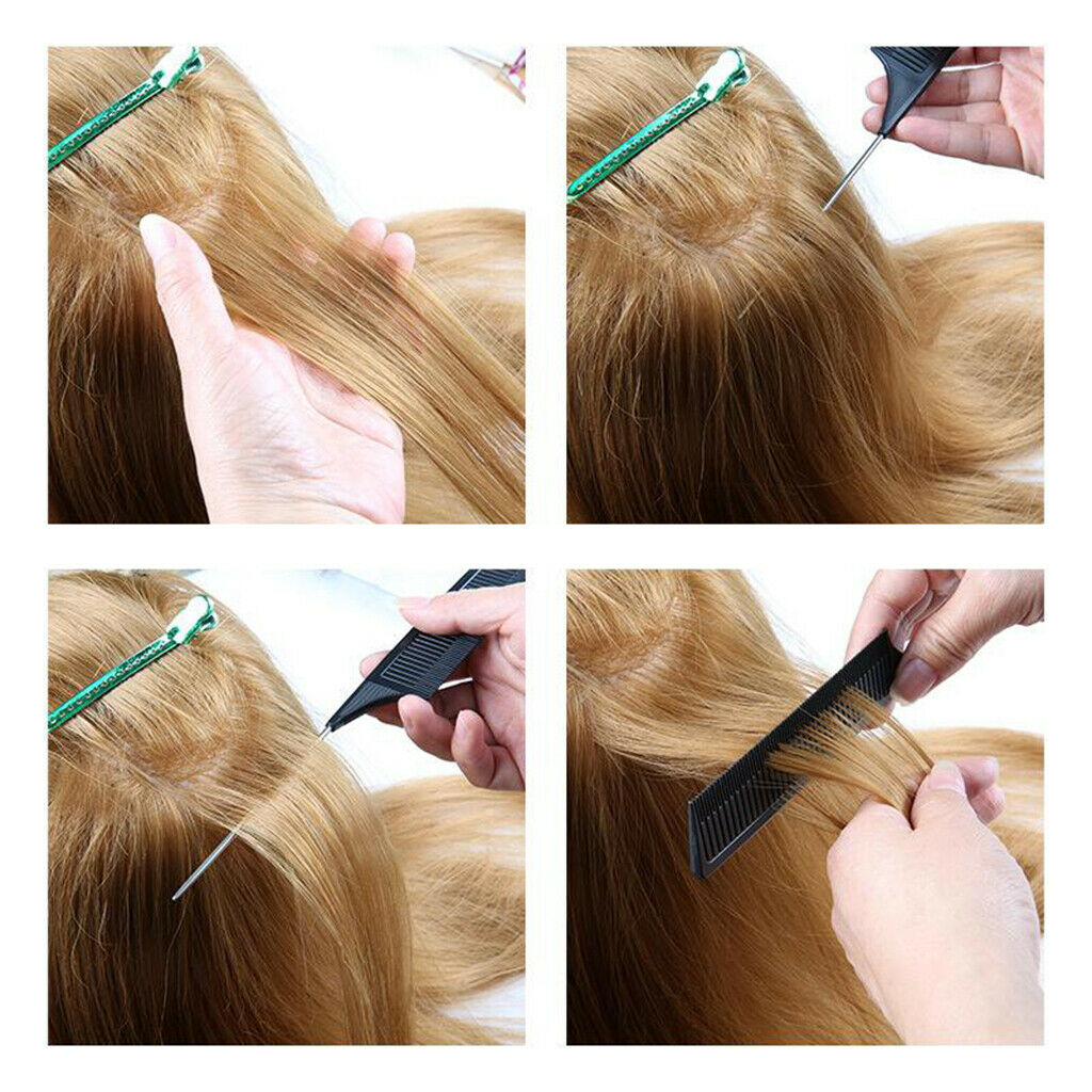 2x New Sectioning Weaving Highlighting Foiling Hair Comb for Salon Combs