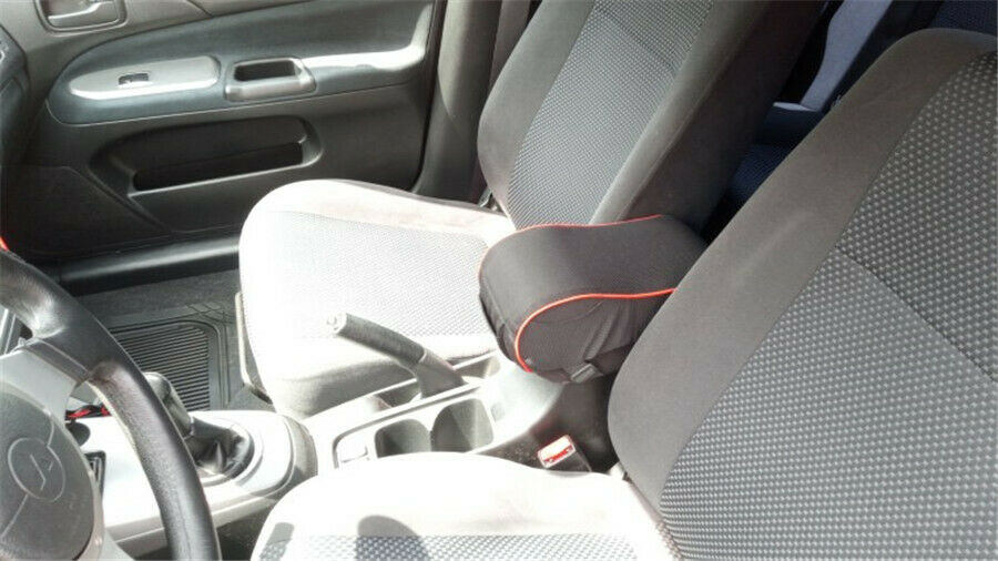 Memory Foam Center Console Lid Cover Armrest Pillow Pad Black & Cellphone pocket