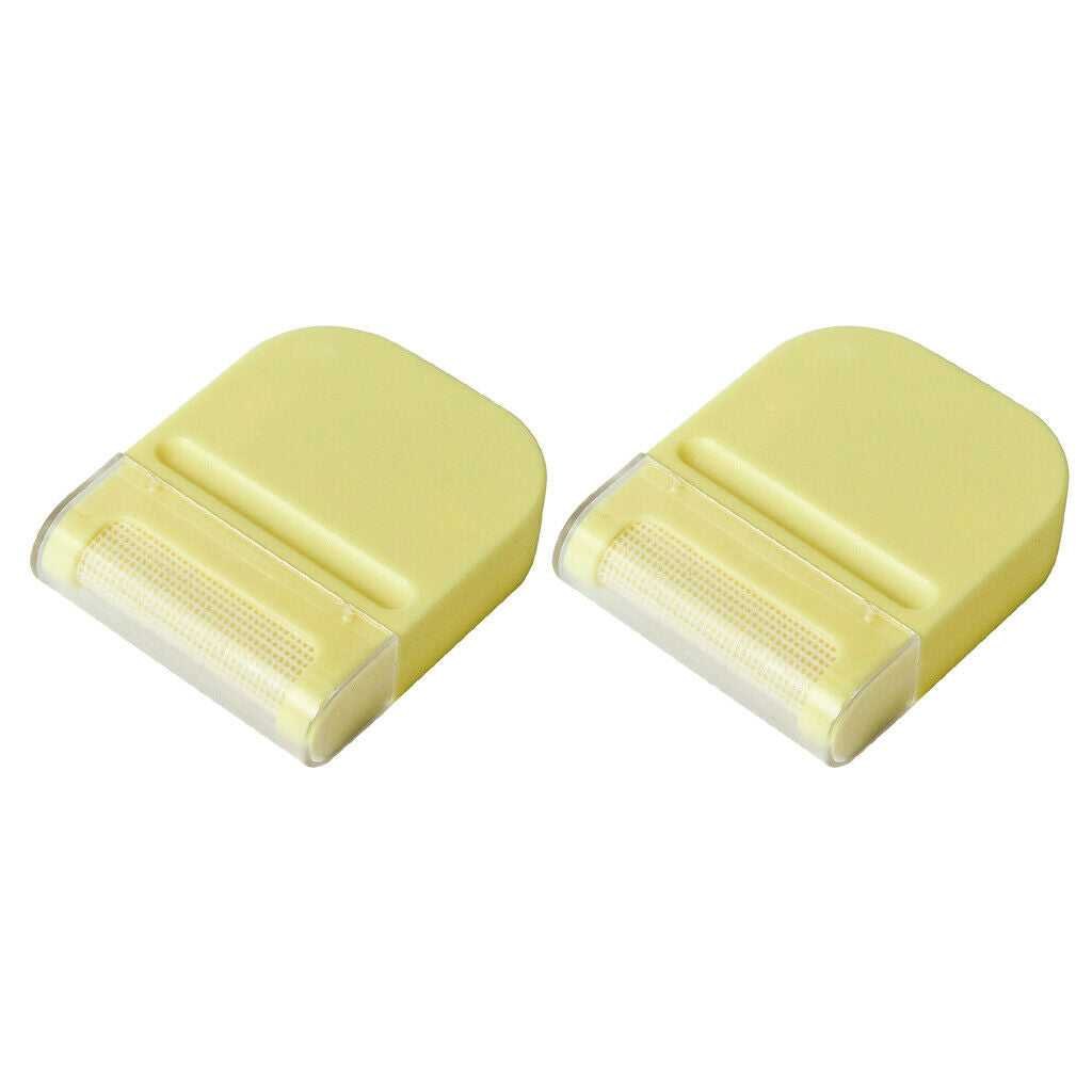 2pcs Yellow Manual Lint Remover Hair Ball Fluff Shaver Clothing Epilator