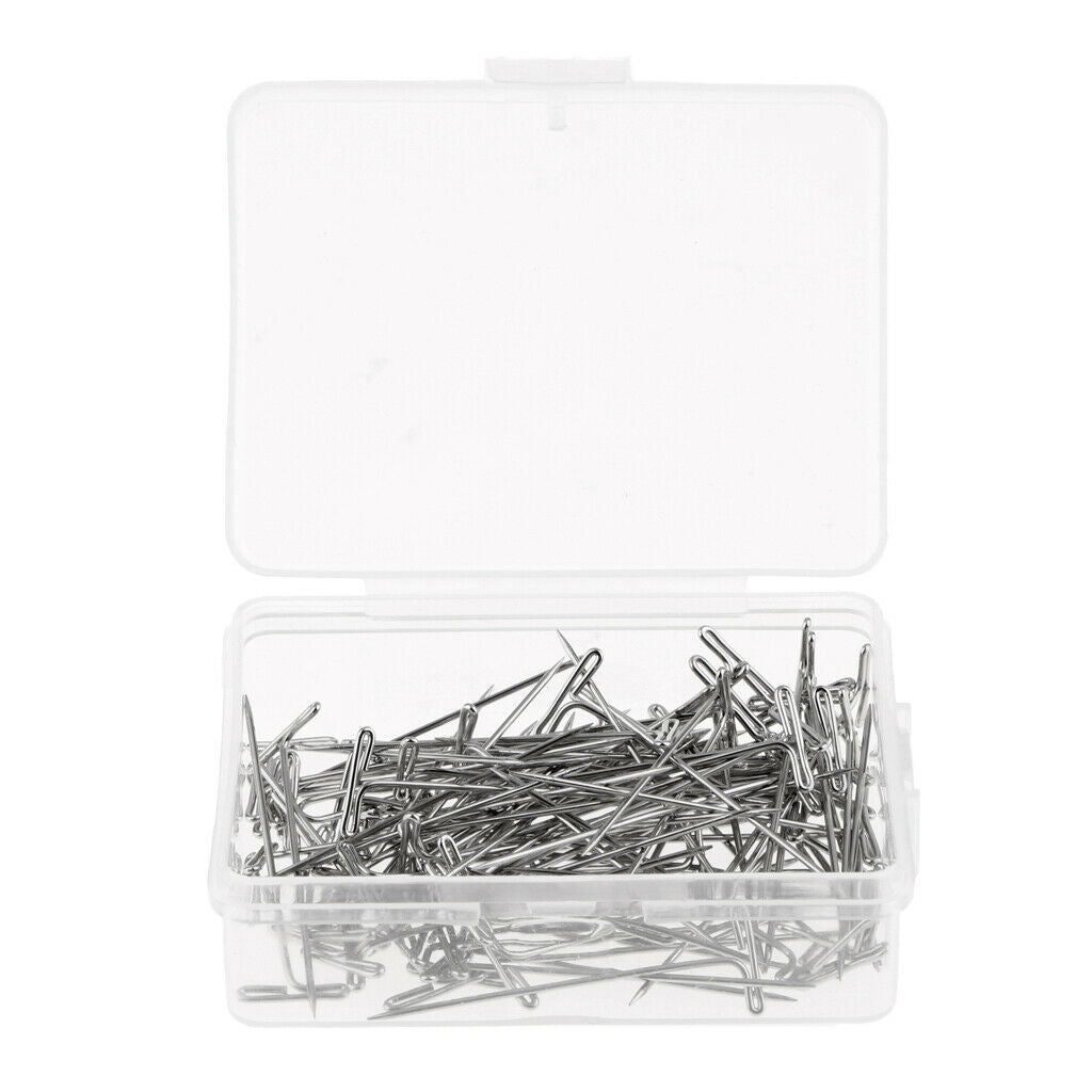 Lots 100 Pro T Needle Pins for Fixing Wigs Hair Weft Dress Form Modelling