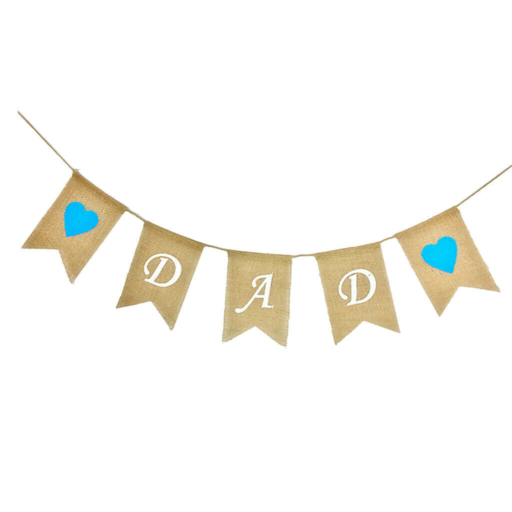 Father's Day Birthday Party Decor Happy Father Day Bunting Banner