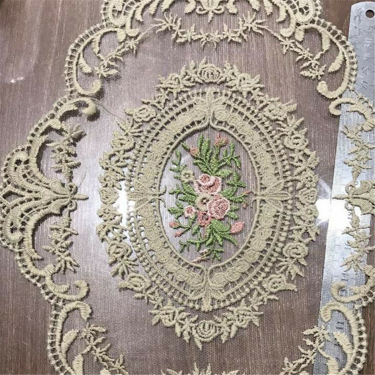 DIY Flower Sewing Applique Trim Embroidery Floral Lace Trims Sofa Cushion Decor