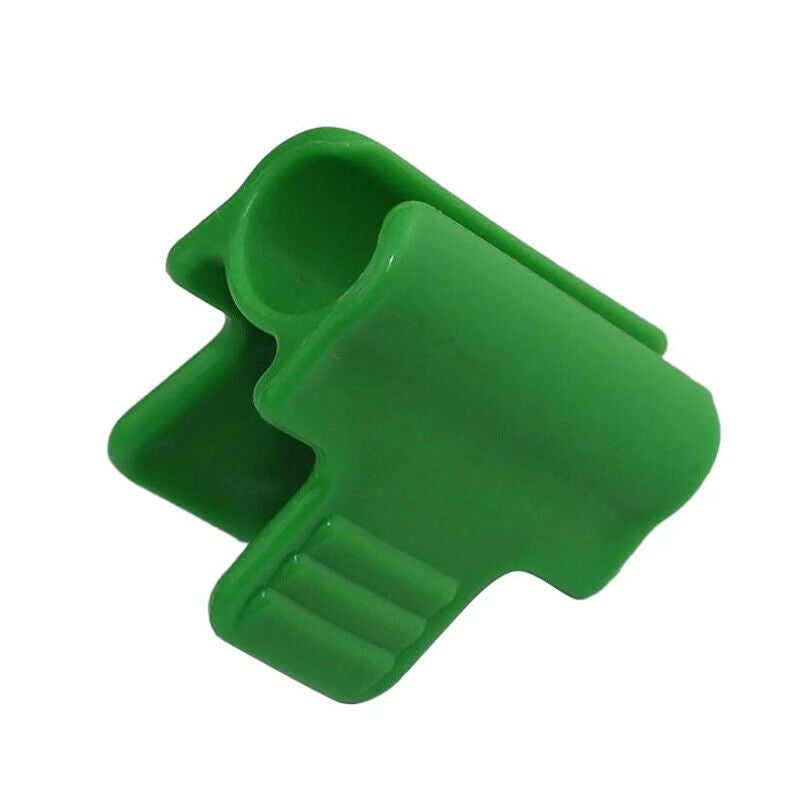 10Pcs Plastic Green Pipe Clamps Greenhouse Gardening Plants Netting Hoop Clips
