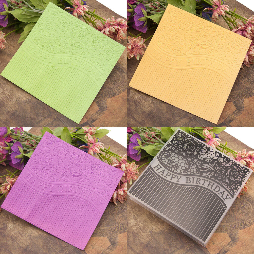birthday Embossing folders Plastic Embossing Folder For Scrapbooking DI.l8