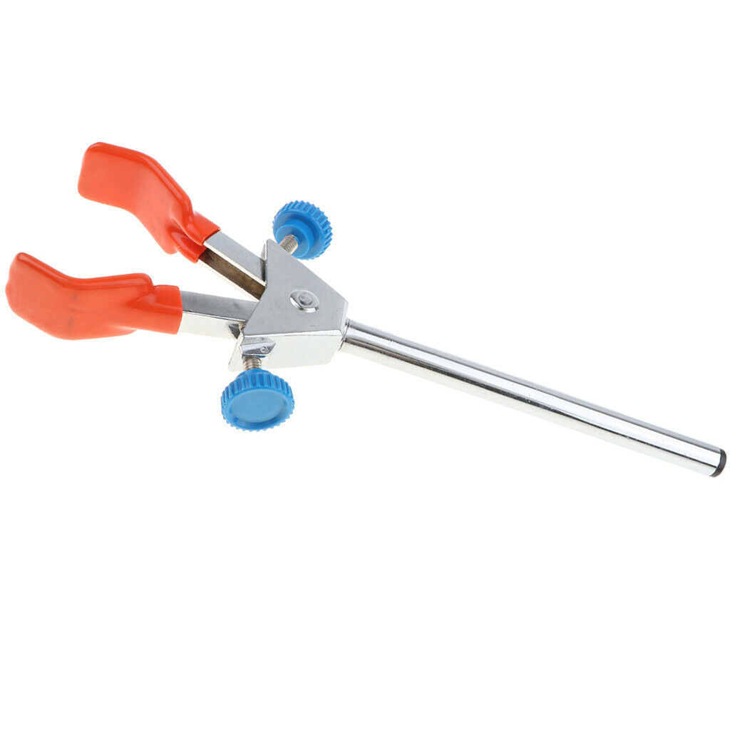 Clamp Double Adjustment Two Fingers Coated Fibers Non- Rubber Lab Supplies