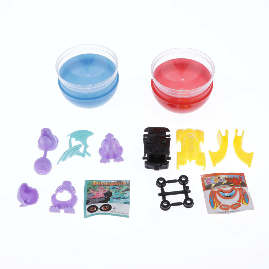 50 Pcs / Set Multicolored Eggs Stuffed With Toys Party Favors Surprise Gift 45mm