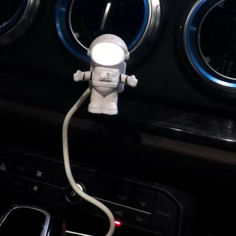 1pc White Flexible Spaceman Astronaut USB Tube LED Night Light LampB Lt