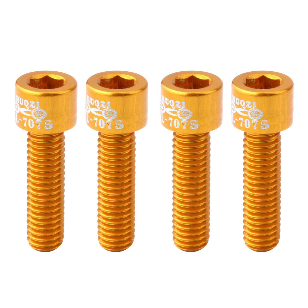 8x 7075 Aluminum Alloy MTB Road Bike M5x17mm Bicycle Handlebar Stem Bolts