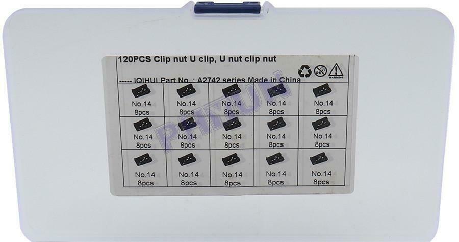 120x U-Shaped Reed Nut Clip No.14 For Car Truck Motorcycle Truck Home Garden